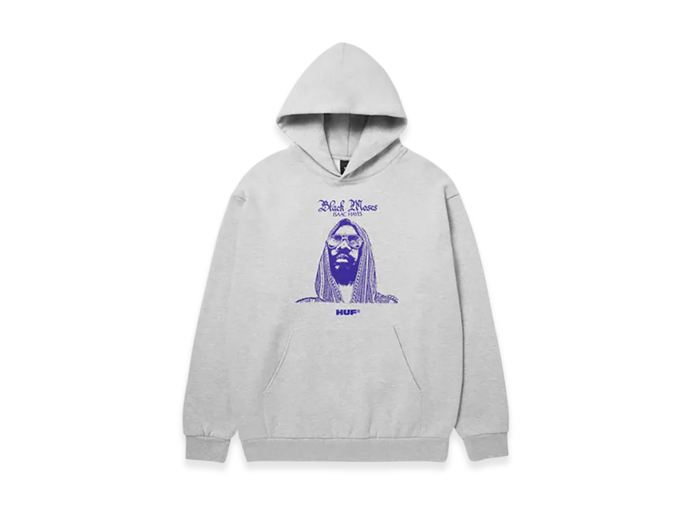 HUF x Isaac Hayes Black Moses Heavyweight Hoodie "Ash"