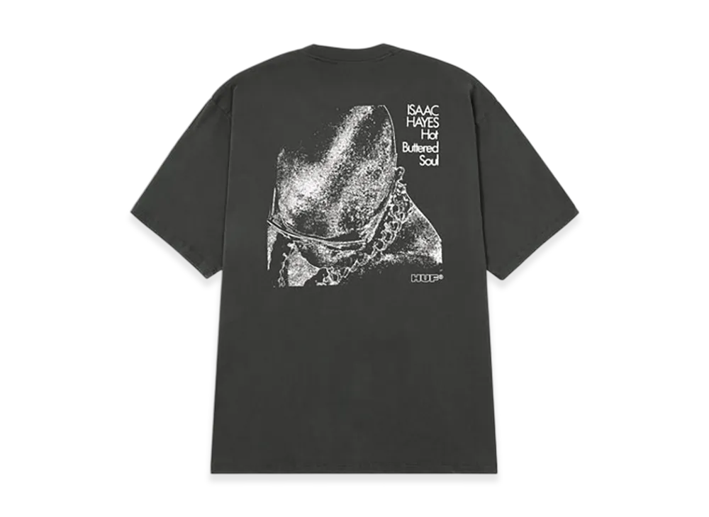 HUF x Isaac Hayes Hot Buttered Heavyweight Tee "Vintage Black"