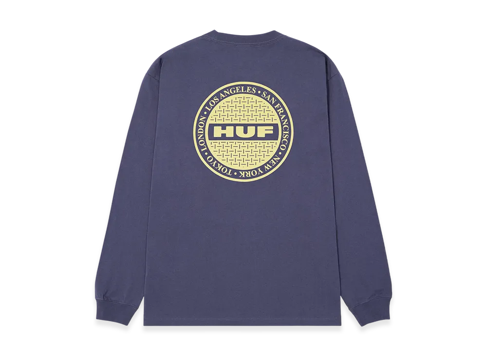 HUF Manhole LS Tee "Navy"