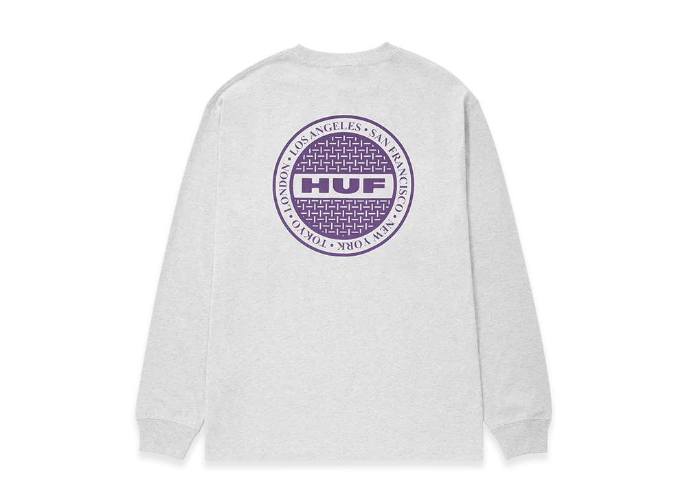 HUF Manhole LS Tee "Ash Grey"