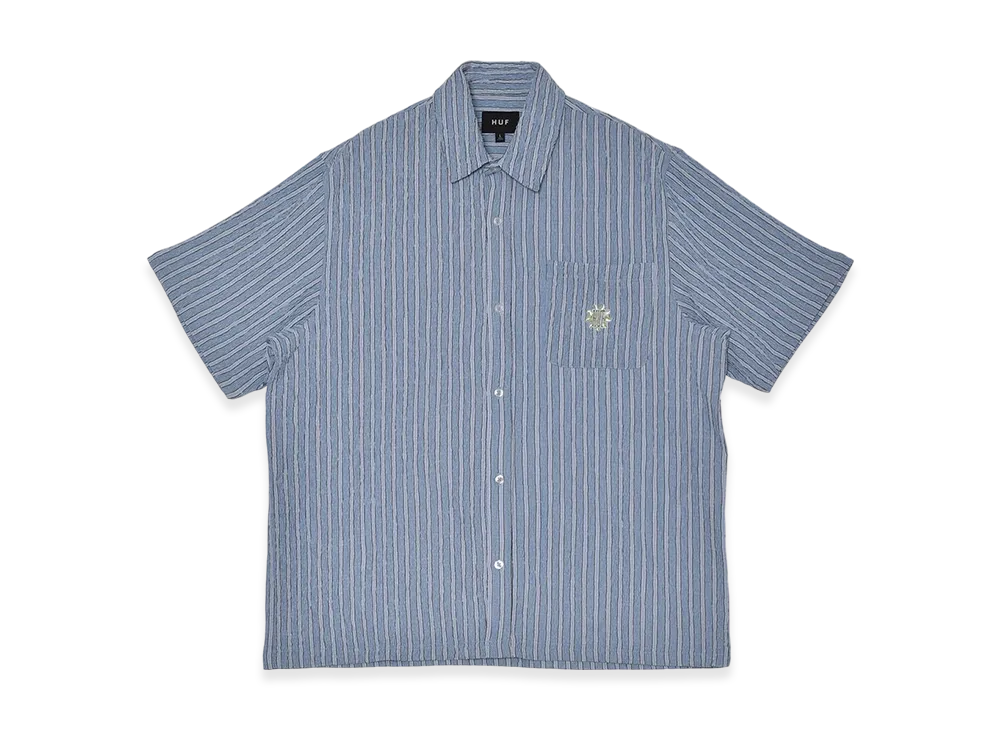 HUF Apollo S/S Striped Shirt "Pool Blue"
