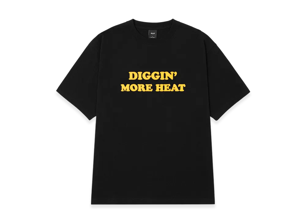 Huf x Stones Throw x Muro x J.Rocc Tee - With "Diggin More Heat" Cassette "Black"
