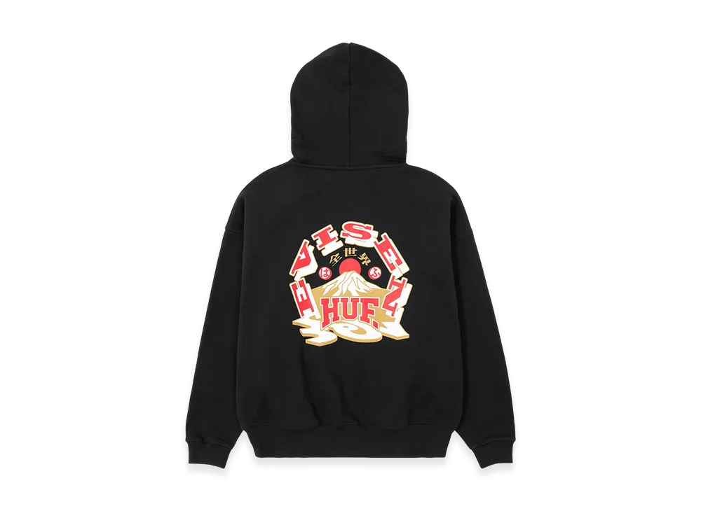 HUF x Evisen Hufuji Zip Hoodie "Black"