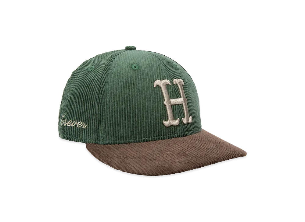 HUF x NEW ERA Classic H Corduroy Hat "Dark Green"