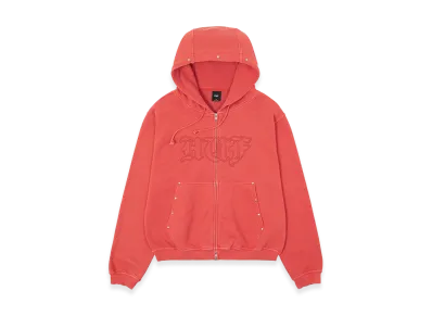 HUF Studded Full Zip Hoodie "Amber Red"