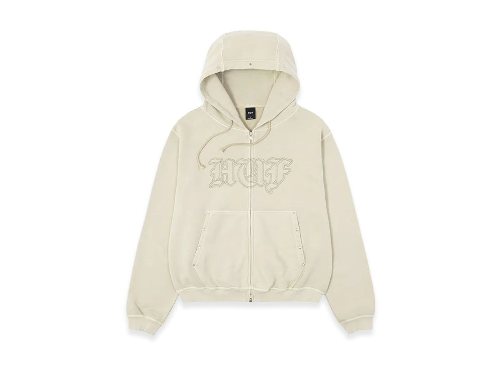 HUF Studded Full Zip Hoodie "Beige"