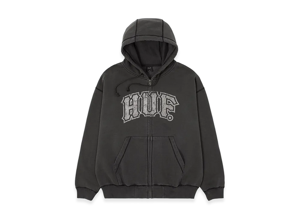 HUF Classic Arch Full Zip Hoodie "Black"
