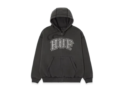 HUF Classic Arch Full Zip Hoodie "Black"