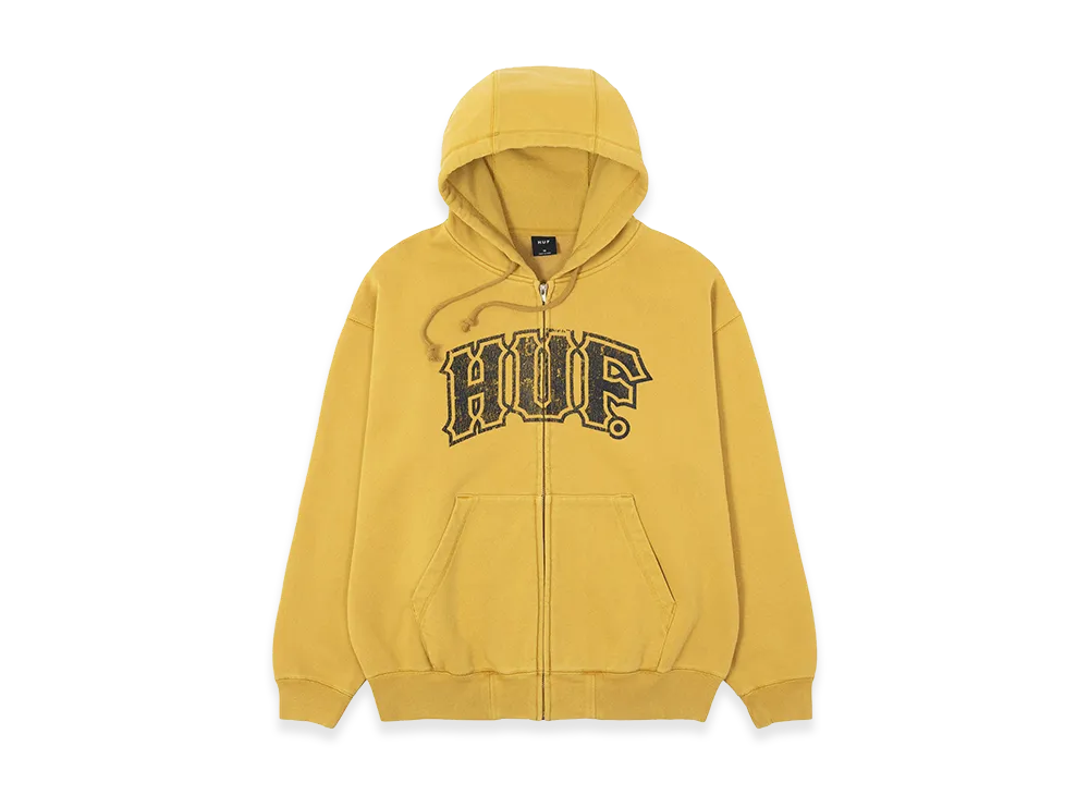 HUF Classic Arch Full Zip Hoodie "Yellow"