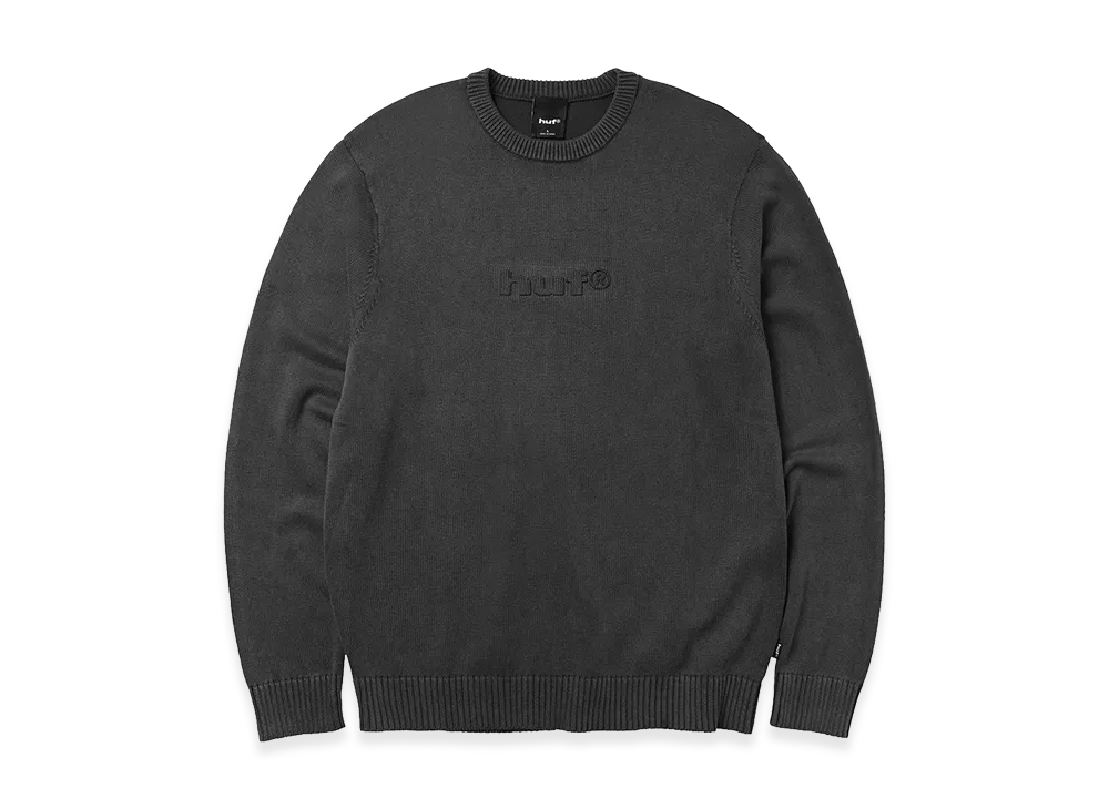 HUF Pacific Wash Embossed Crewneck "Black"
