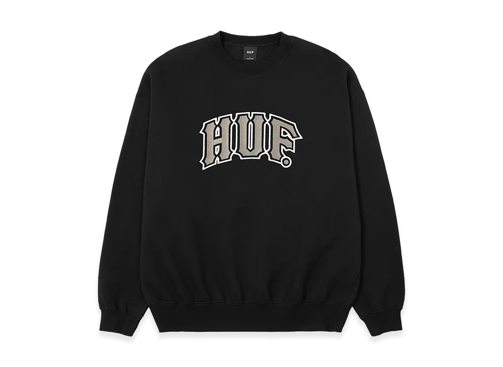 HUF Classic Arch Crew "Black"