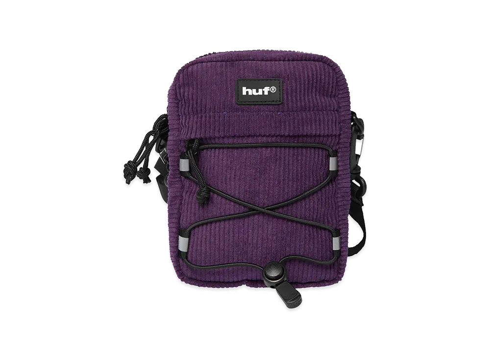 HUF Corduroy Bowery Side Bag "Dark Berry"