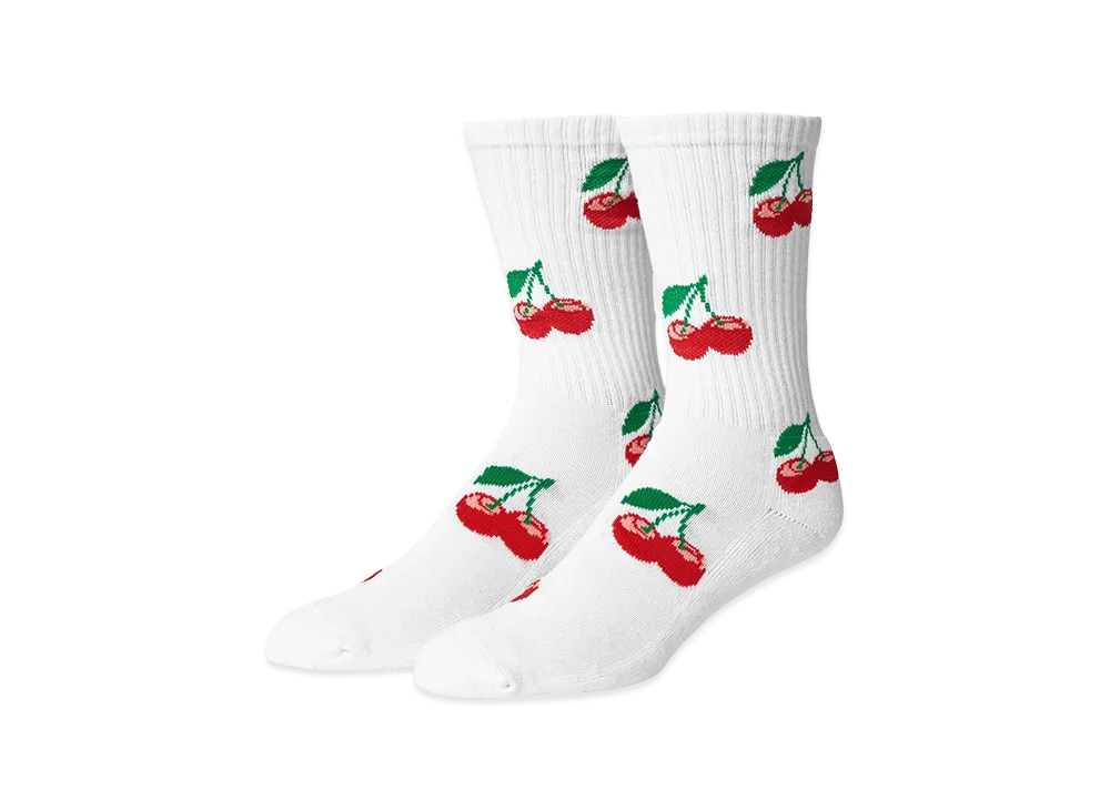 HUF Cherry Bomb Crew Socks "White"