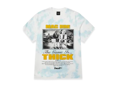 HUF x Mac Dre Game Is Thick Tie-Dye Tee "Blue"