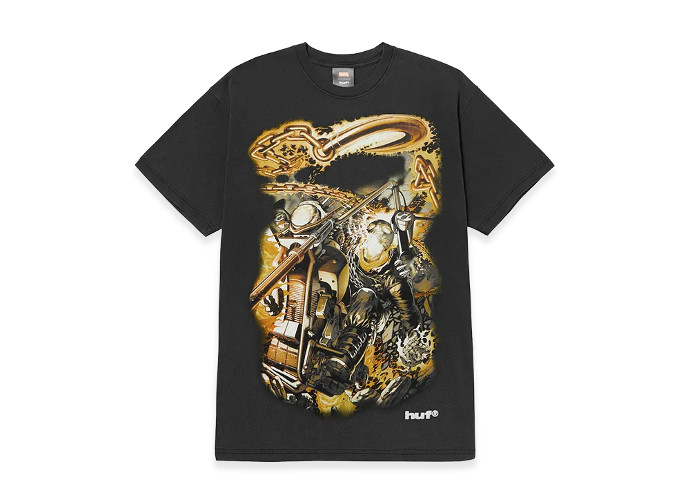 HUF x Marvel Ghost Rider Vengeance Tee "Washed Black"