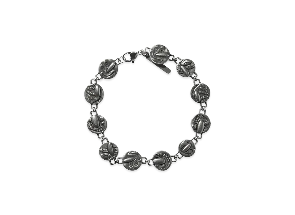 HUF x Kenny Scharf Kenny Scharf Round Guys Charm Bracelet "Silver"