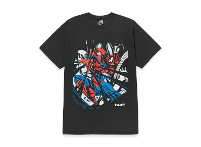 HUF x Marvel Spider-Man Entangled Washed Tee "Washed Black"