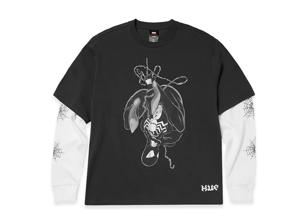 HUF x Spider-Man Web Ls Double Layer Top "Black"