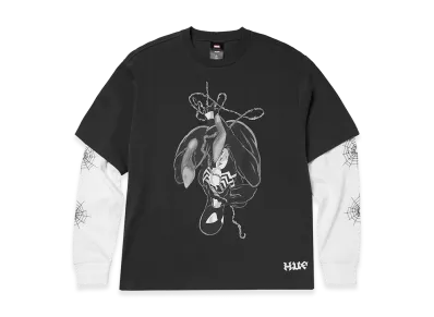 HUF x Spider-Man Web Ls Double Layer Top "Black"