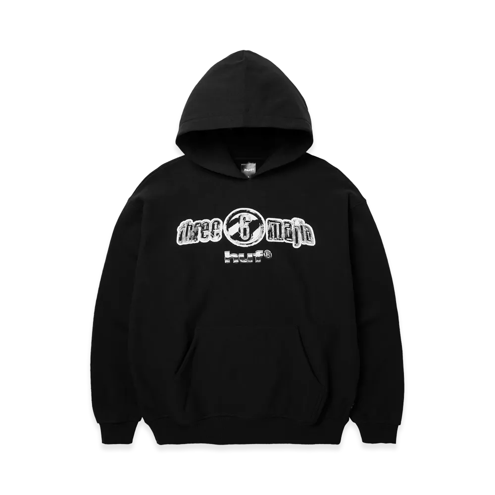HUF x Three 6 Mafia Heavyweight Hoodie "Black"