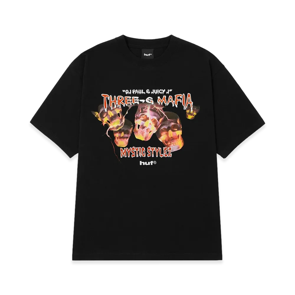 HUF x Three 6 Mafia Mystic Styles Tee "Black"