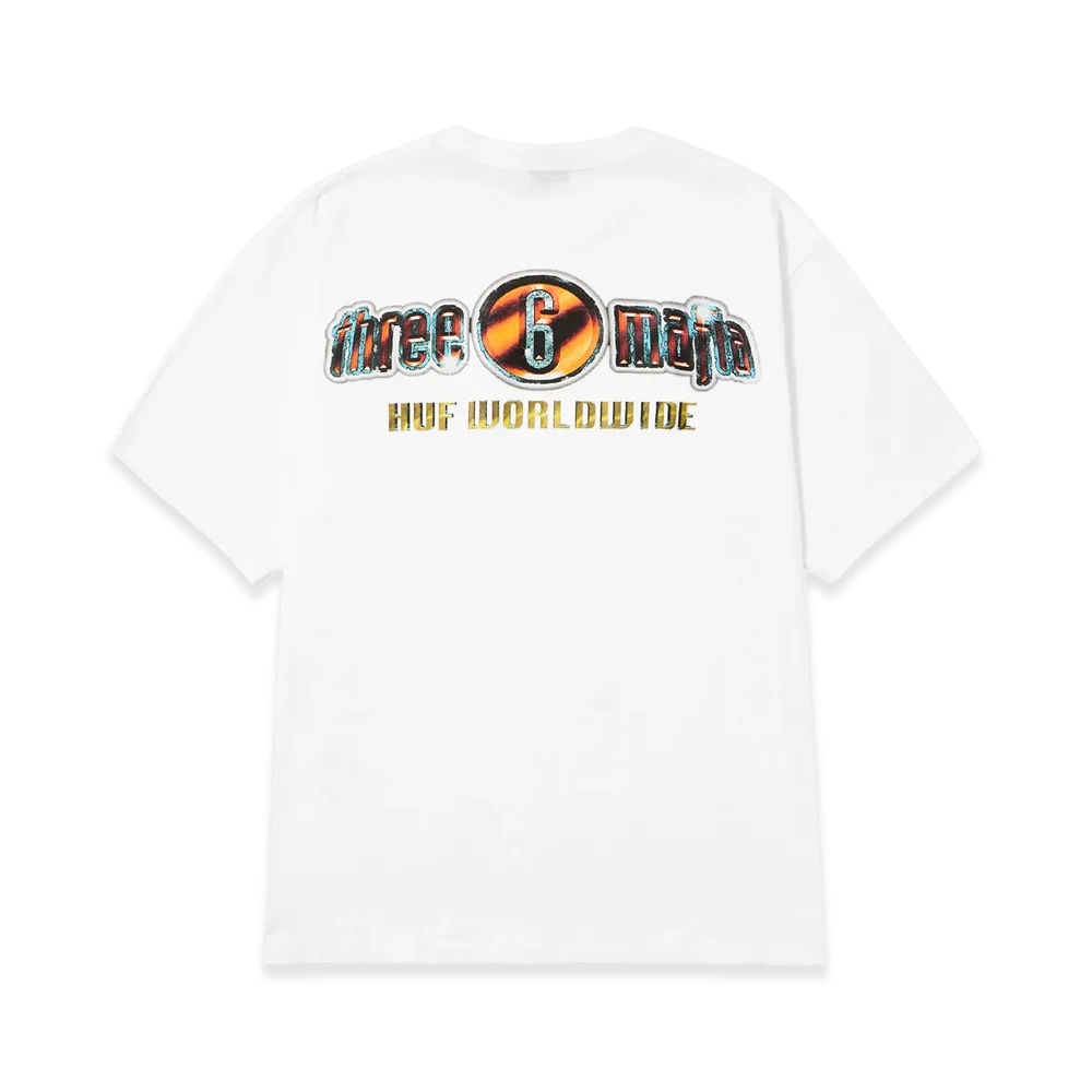 HUF x Three 6 Mafia Smoke Clears Tee "White"