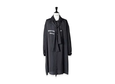 Yohji Yamamoto POUR HOMME Cu St Message Scarf Blouse "Black"