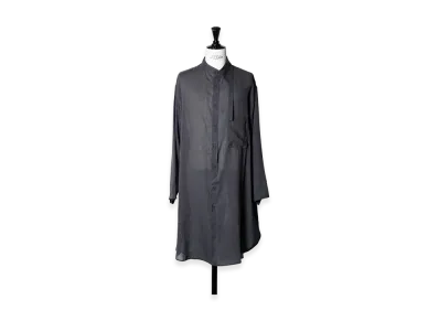 Yohji Yamamoto POUR HOMME Pigment Coating Wash Asymmetric Long Yohji Yamamoto POUR HOMME Pigment Coating Wash Asymmetric Long