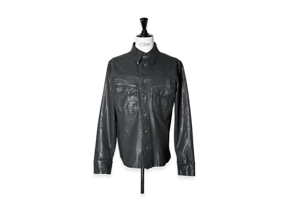 Yohji Yamamoto POUR HOMME x Backlash Leather Shirts Jacket "Black"