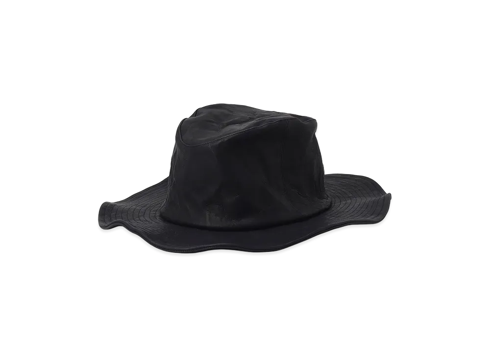 Yohji Yamamoto POUR HOMME x ISAMU KATAYAMA Washed Calf Cowboy Hat "Black"