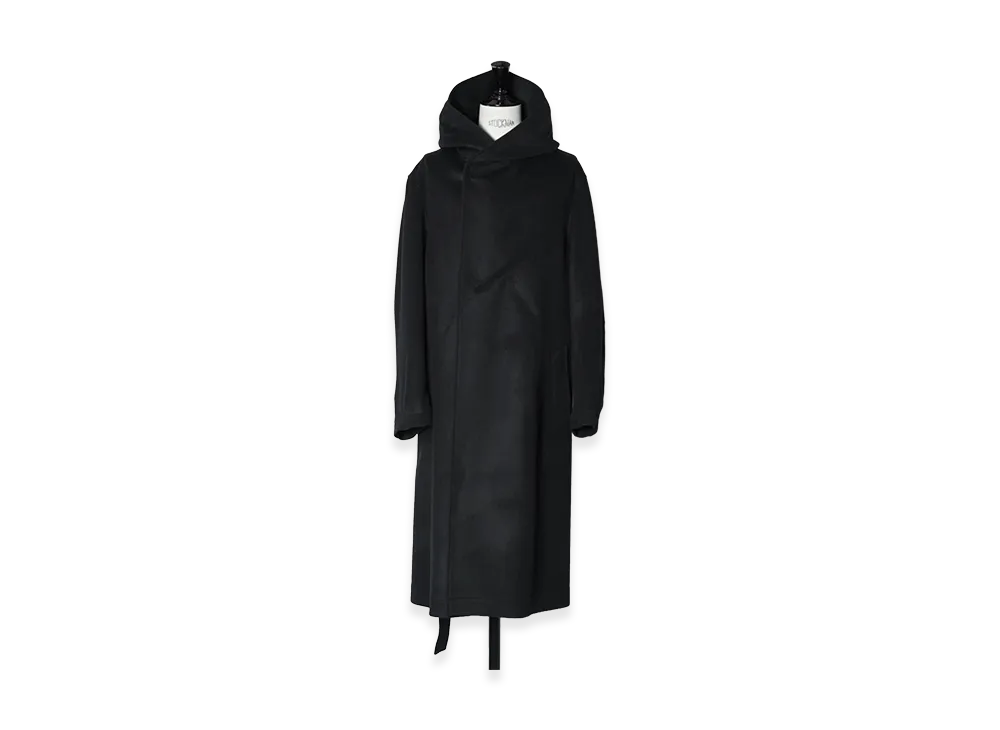 Yohji Yamamoto POUR HOMME W/Ca Beaver Hooded Coat "Black"