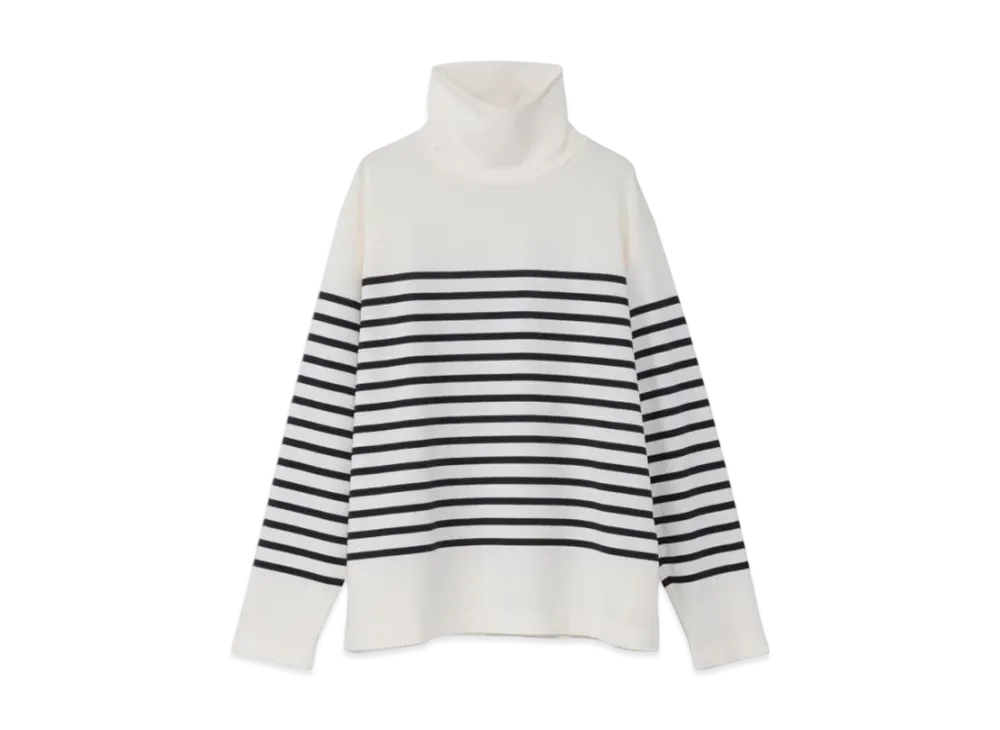 HELLY HANSEN R.M.C. Long Sleeve Striped Turtleneck Knit Sew "White"