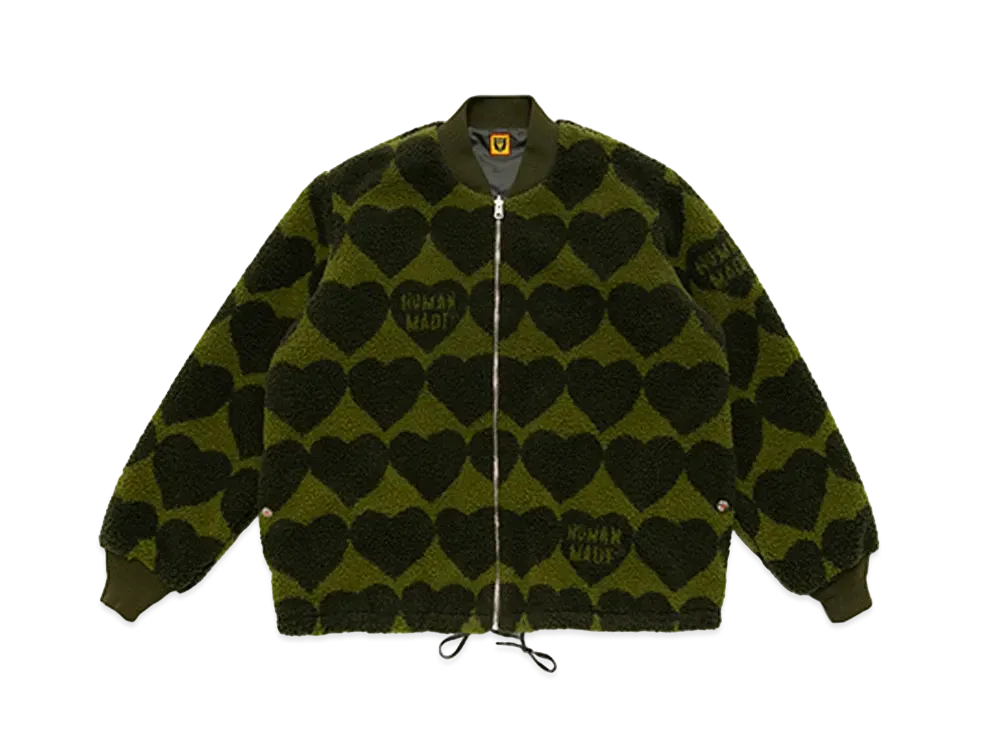 HUMAN MADE REVERSIBLE FLEECE JACKET "Olive"