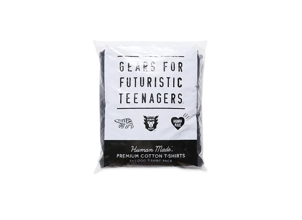 HUMAN MADE 3PACK T-SHIRT "Black"