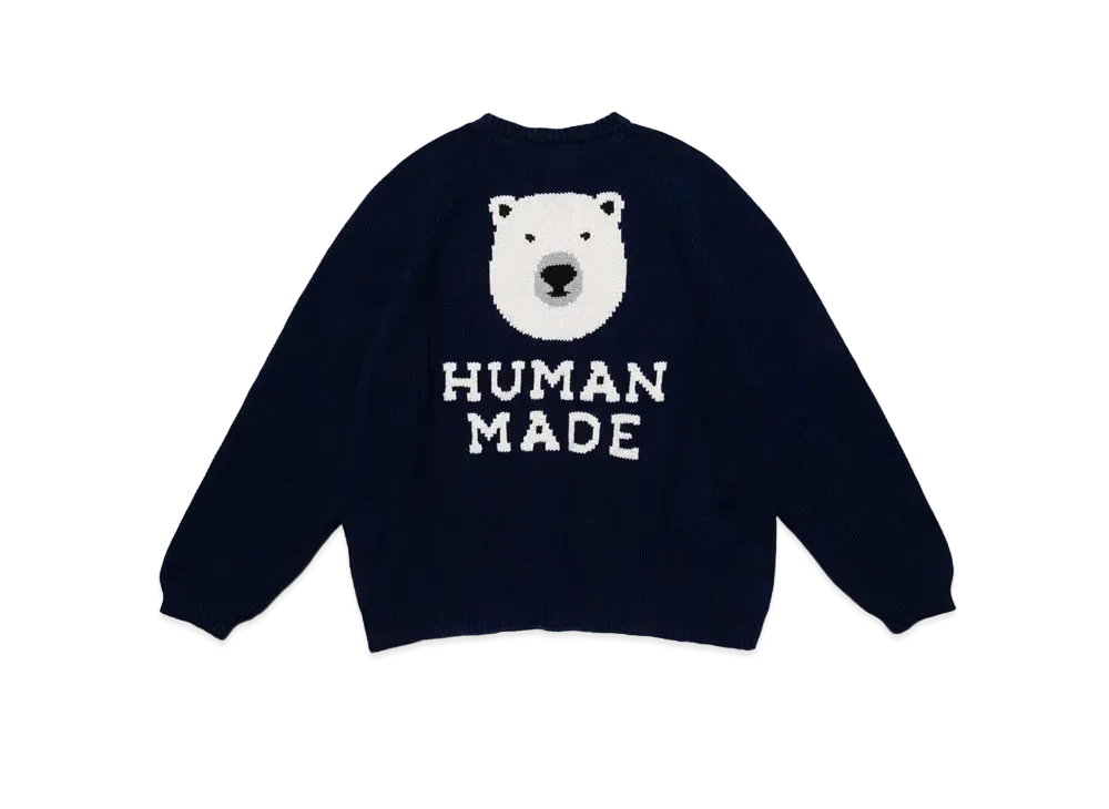 HUMAN MADE RAGLAN SLEEVE KNIT "Navy"