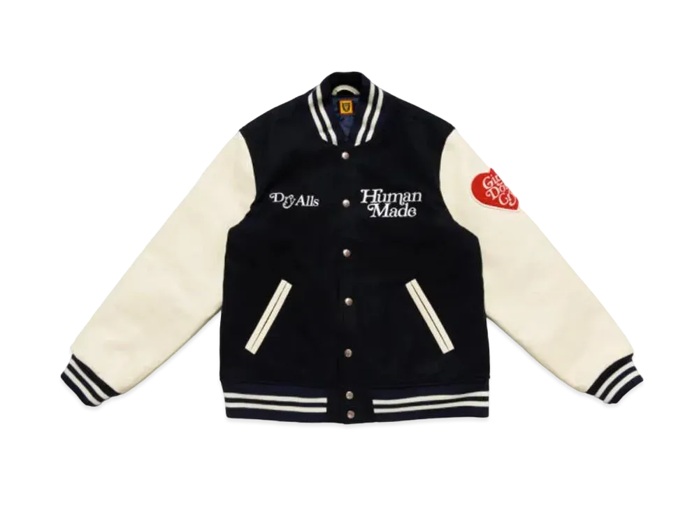 HUMAN MADE Girls Don 't Cry college jacket HUMAN MADE Girls Don 't Cry college jacket