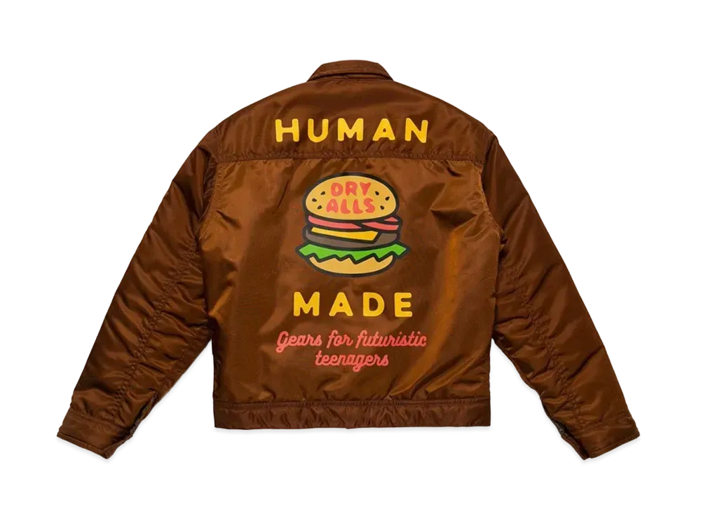 ヒューマン メイド パッド ナイロン ワーク ジャケット "ブラウン"