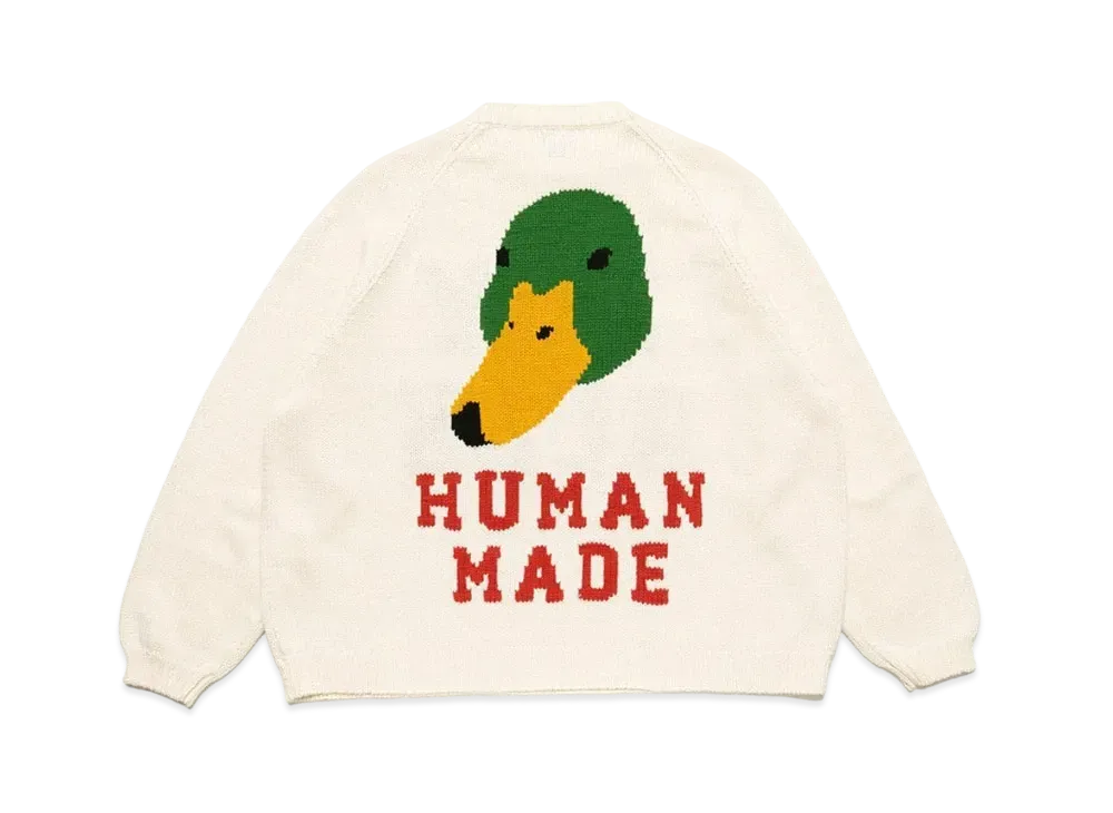 HUMAN MADE RAGLAN SLEEVE KNIT "White"