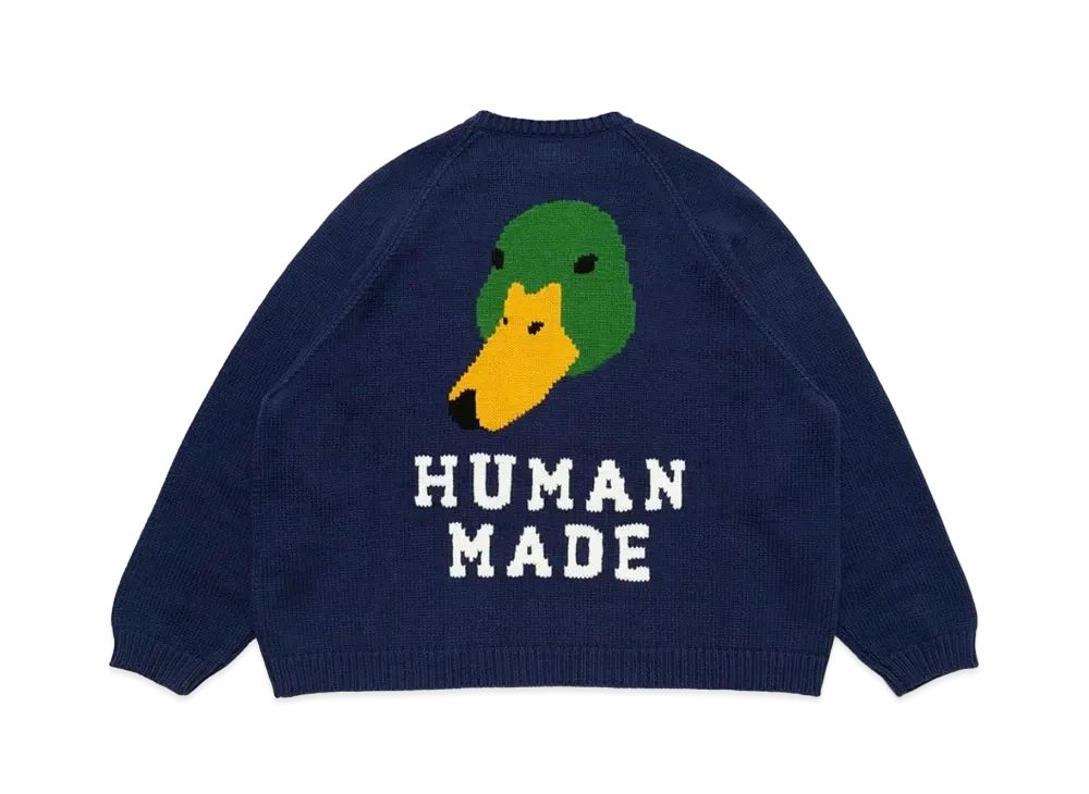 HUMAN MADE RAGLAN SLEEVE KNIT "Navy"