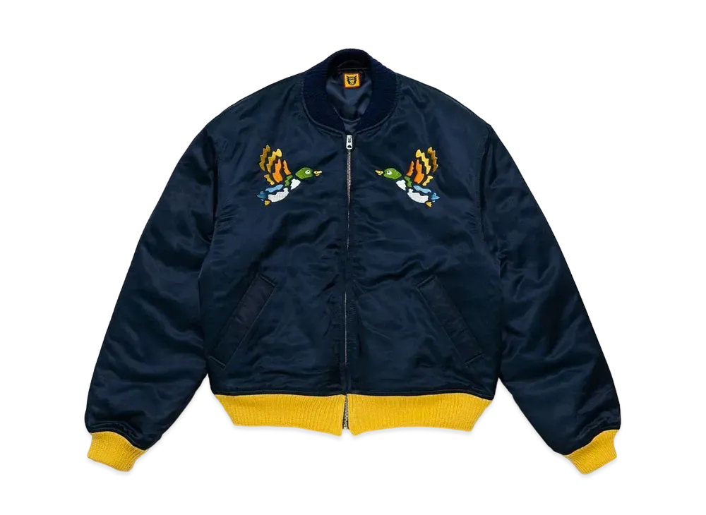 HUMAN MADE SATIN JACKET "Navy"