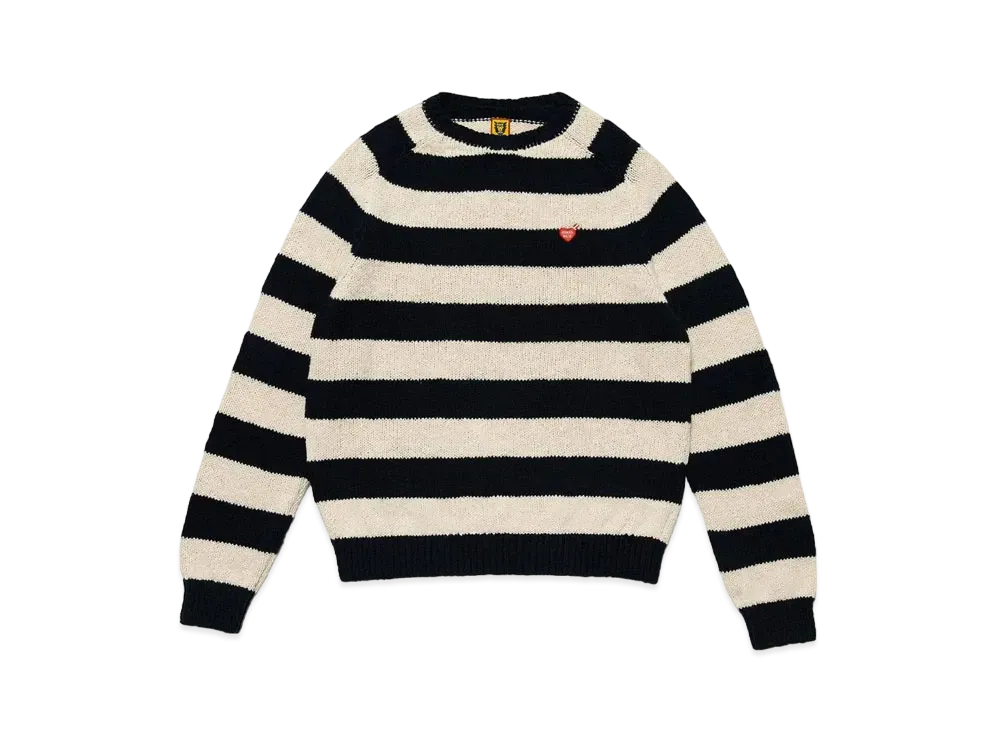 HUMAN MADE BORDER RAGLAN SLEEVE KNIT "Black"