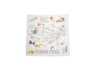 HUMAN MADE Big Bandana Stole "White"