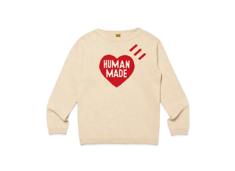 HUMAN MADE Heart Knit Sweater "Beige"
