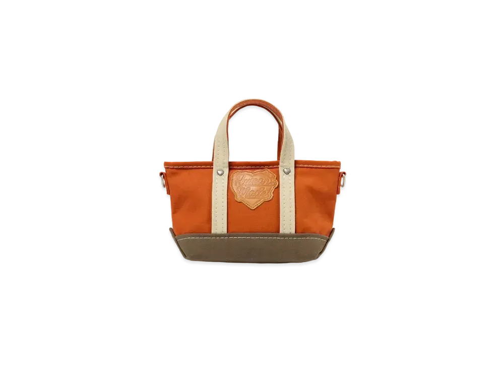HUMAN MADE Canvas Mini Shoulder Tote "Orange"