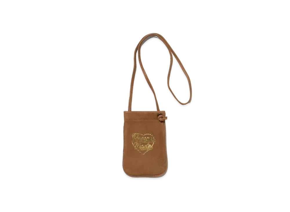 HUMAN MADE Leather Mini Shoulder Bag "Brown"