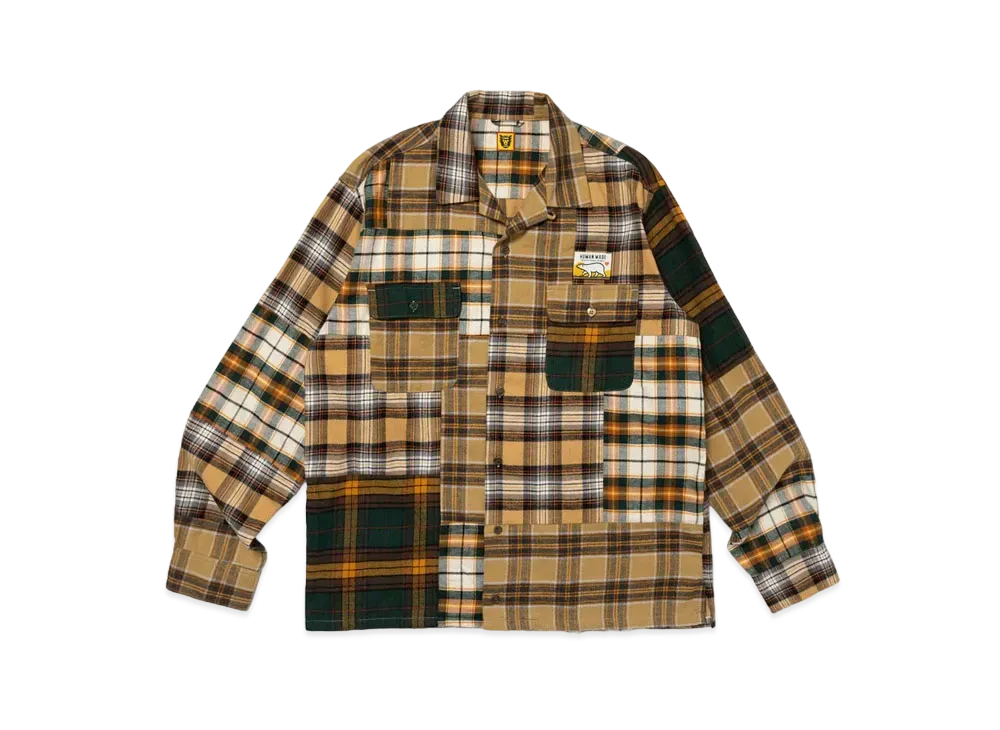 HUMAN MADE Crazy Check L/S Shirt "Yellow"