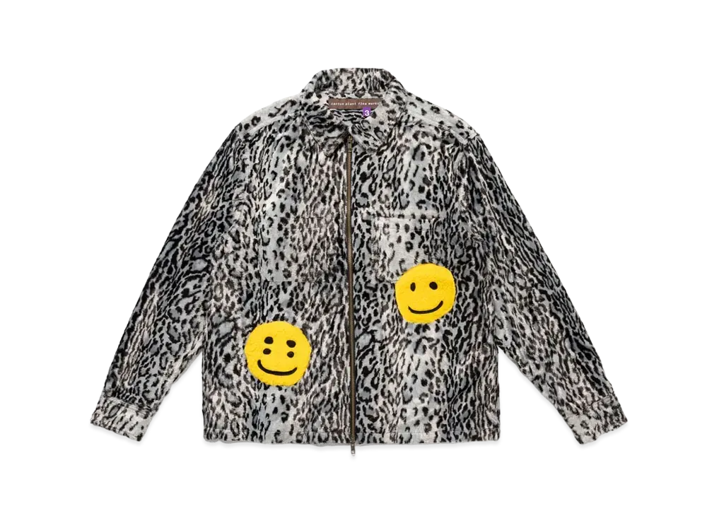 Cactus Plant Flea Market Grey Leopard Zip Jacket "Gray"