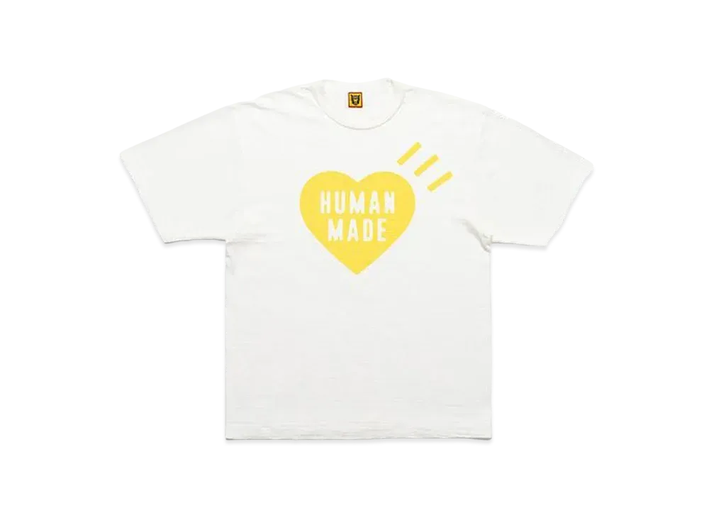 HUMAN MADE Heart T-Shirt Shinsaibashi Parco Store Limited "White/Yellow"