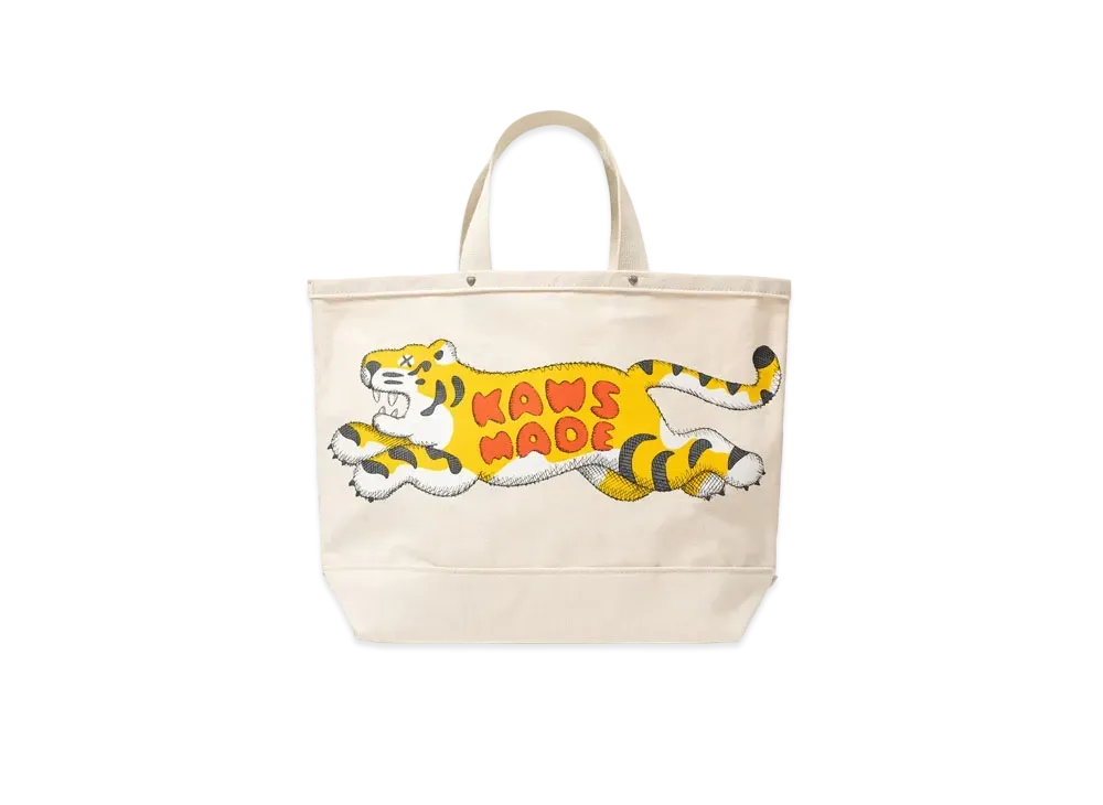 HUMAN MADE x KAWS Made Tote Bag Large #1 "White"