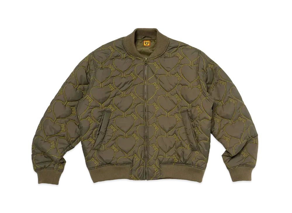 HUMAN MADE Heart Quilting Jacket "Olive Drab"